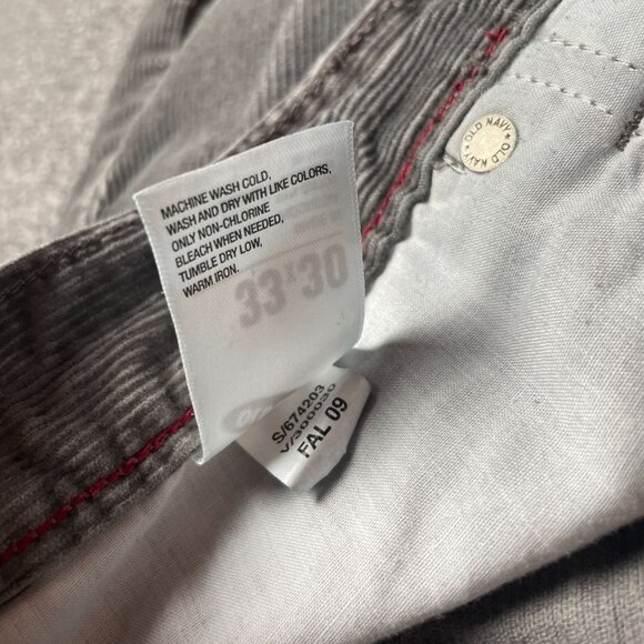 Old Navy Corduroy Pants Mens 33X30 Work Office Capsule Everyday Casual Loose Dad - Picture 12 of 13